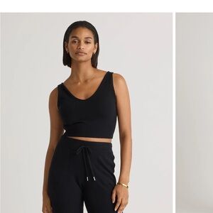 Quince Mongolian Cashmere Cropped Sweater Tank